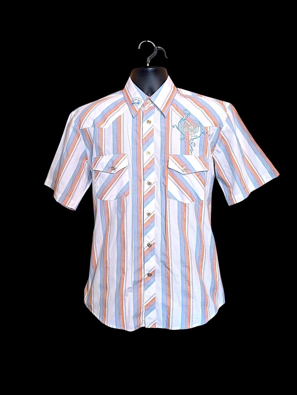 ORO Striped Western Shirt